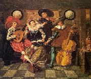 Dirck Hals Musicians oil painting on canvas